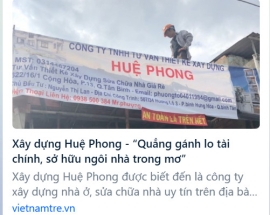 Xây dựng Huệ Phong - " Quẳng gánh lo tài chính, sở hữu ngôi nhà trong mơ"