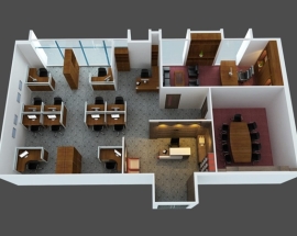 Nguyên tắc thiết kế nội thất chung cư làm văn phòng