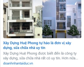 Xây Dựng Huệ Phong tự hào là đơn vị xây dựng, sửa chữa nhà uy tín