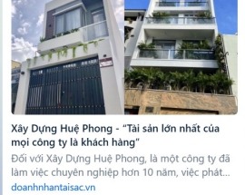 Xây dựng Huệ Phong - " Tài sản lớn nhất của mọi công ty là khách hàng"