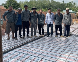 Thi công đổ nền móng công trình biệt thự, Lộc Hưng, Tỉnh Tây ninh