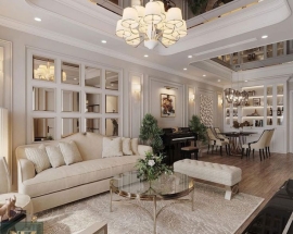 Thiết kế căn hộ tân cổ điển đẹp, sang trọng và đẳng cấp