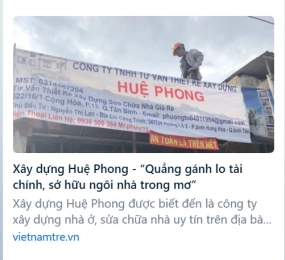 Xây dựng Huệ Phong - " Quẳng gánh lo tài chính, sở hữu ngôi nhà trong mơ"