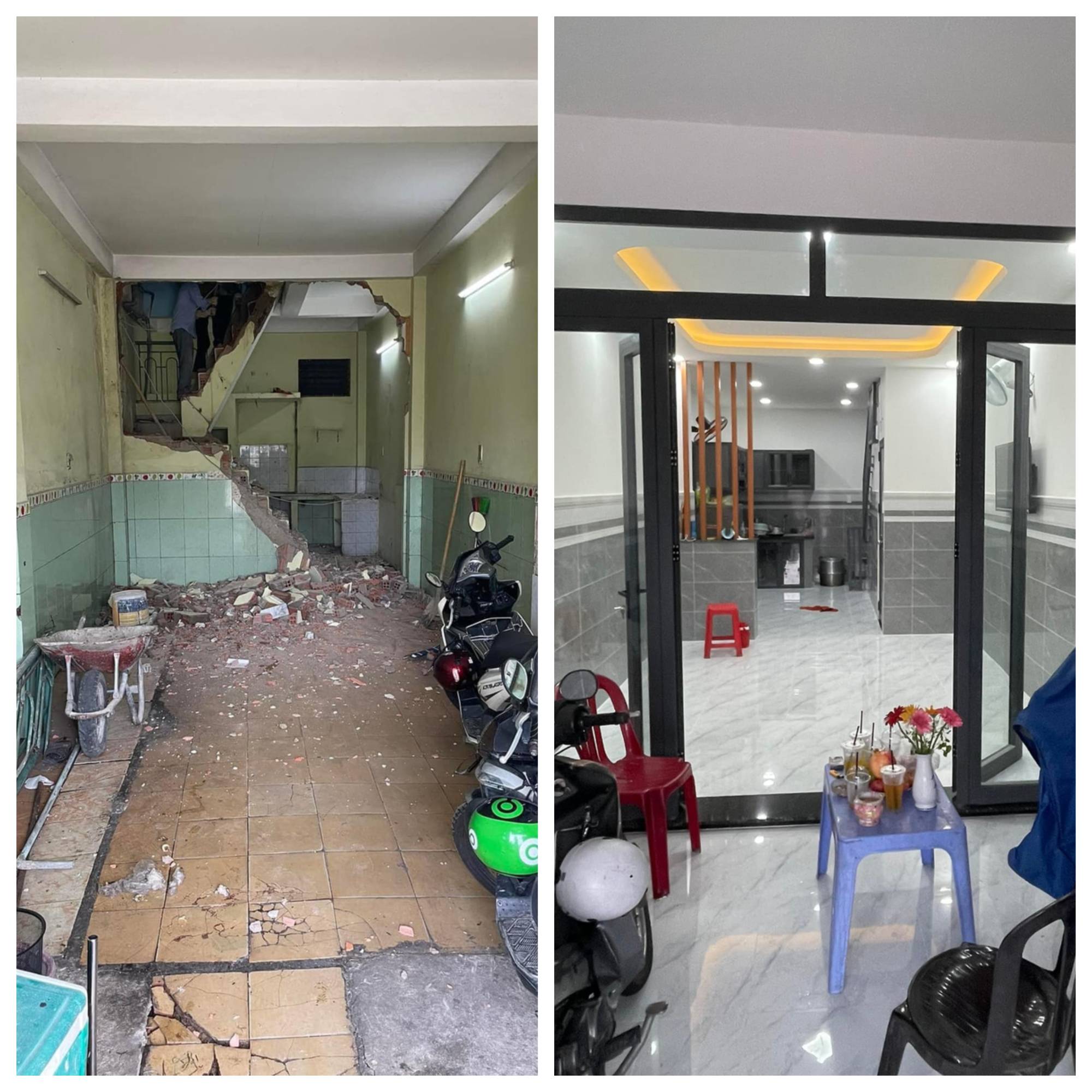 sửa chữa phòng khách nhà phố