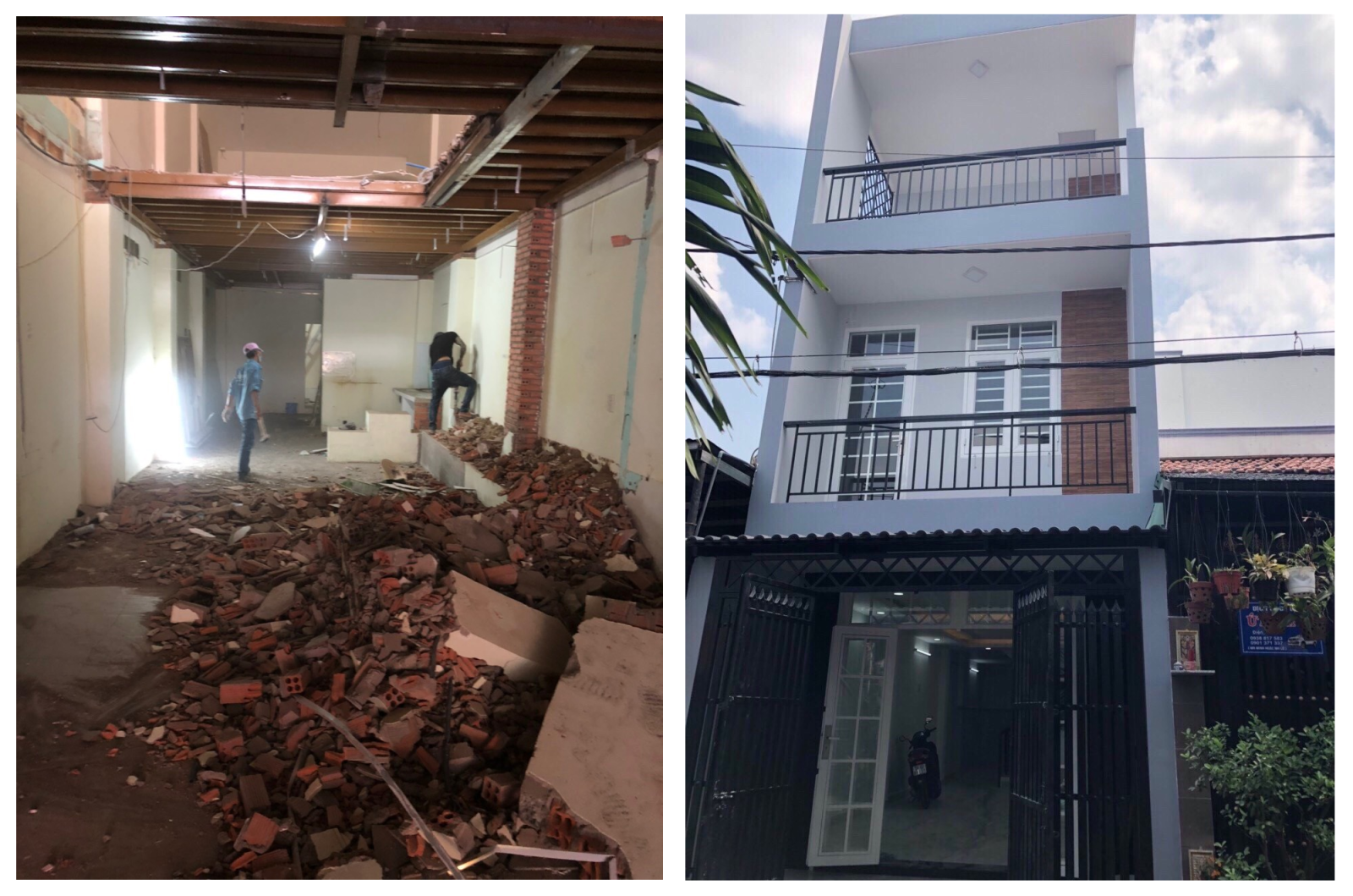 chi phí sửa chữa nhà phố